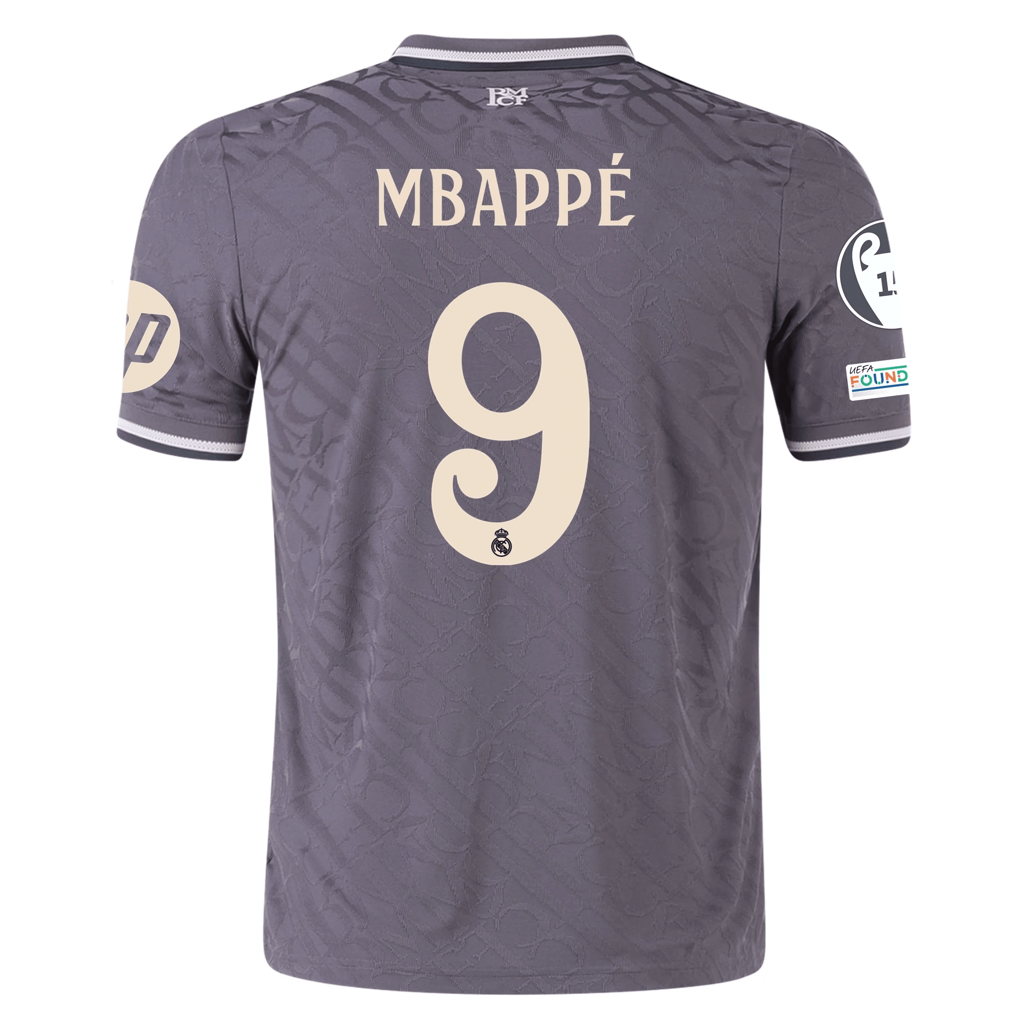 adidas Real Madrid Authentic Kylian Mbappe Third Jersey w/ Champions L