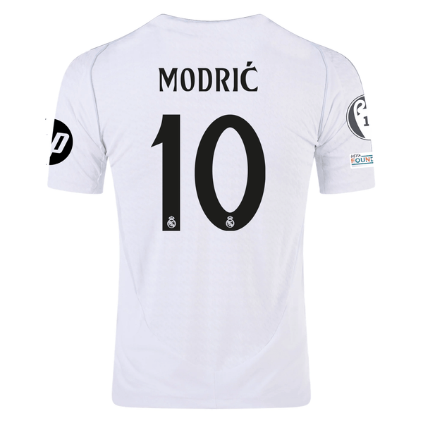 adidas Real Madrid Authentic Luka Modric Home Jersey w/ Champions Leag