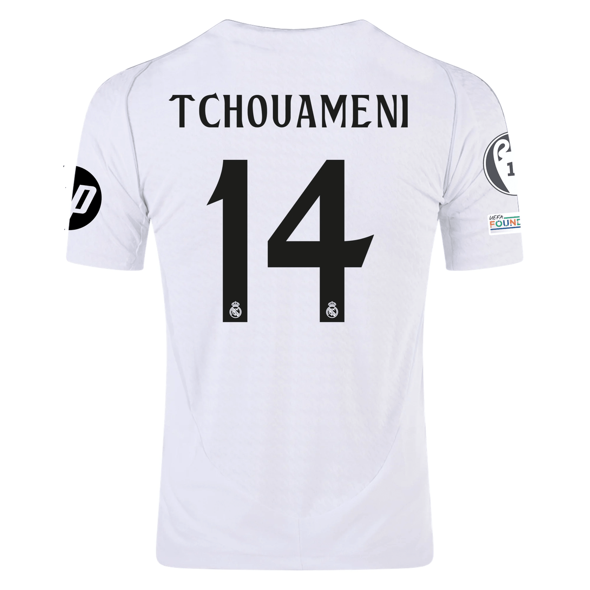adidas Real Madrid Authentic Tchouameni Home Jersey w/ Champions Leagu