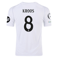 adidas Real Madrid Authentic Toni Kroos Home Jersey w/ Champions League Patches 24/25 (White/Black)
