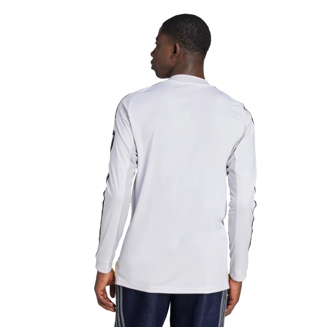 adidas Real Madrid Carvajal Long Sleeve Home Jersey w/ Intercontinental + Champions League Patches 25/26 (White) | SoccerWearhouse