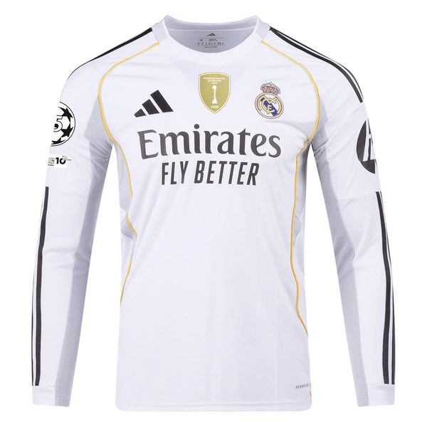 Real Madrid 長袖シャツ adidas adidas Real Madrid Long Sleeve Home Jersey w/ Intercontinental + Champ