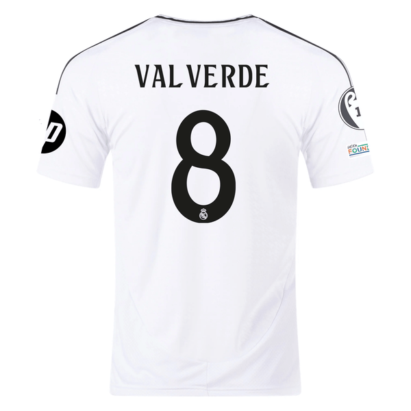 adidas Real Madrid Federico Valverde Home Jersey 24/25 w/ Champions Le