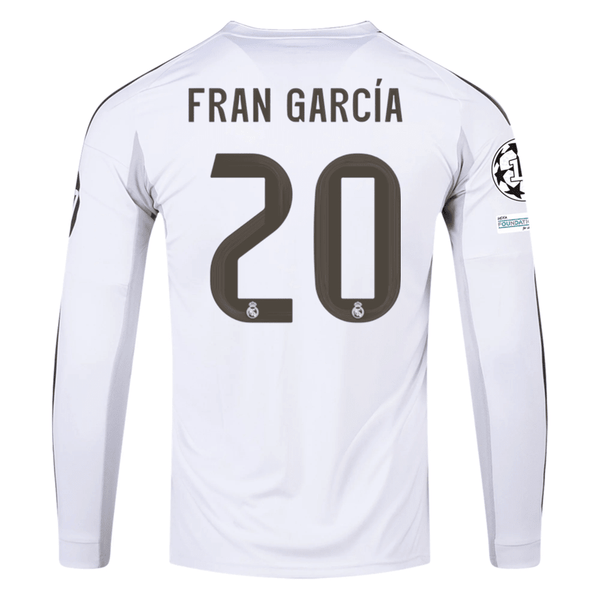 adidas Real Madrid Fran Garcia Long Sleeve Home Jersey w/ Intercontine
