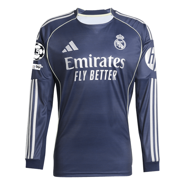 adidas Real Madrid Trent Long Sleeve Away Jersey w/ Champions League P