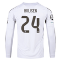 adidas Real Madrid Huijsen Long Sleeve Home Jersey w/ Champions League Patches 25/26 (White)