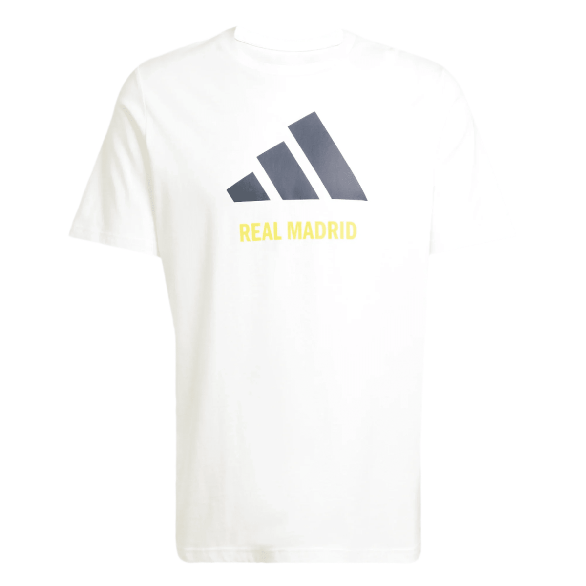 adidas Real Madrid Letter Logo T-Shirt (White) | SoccerWearhouse