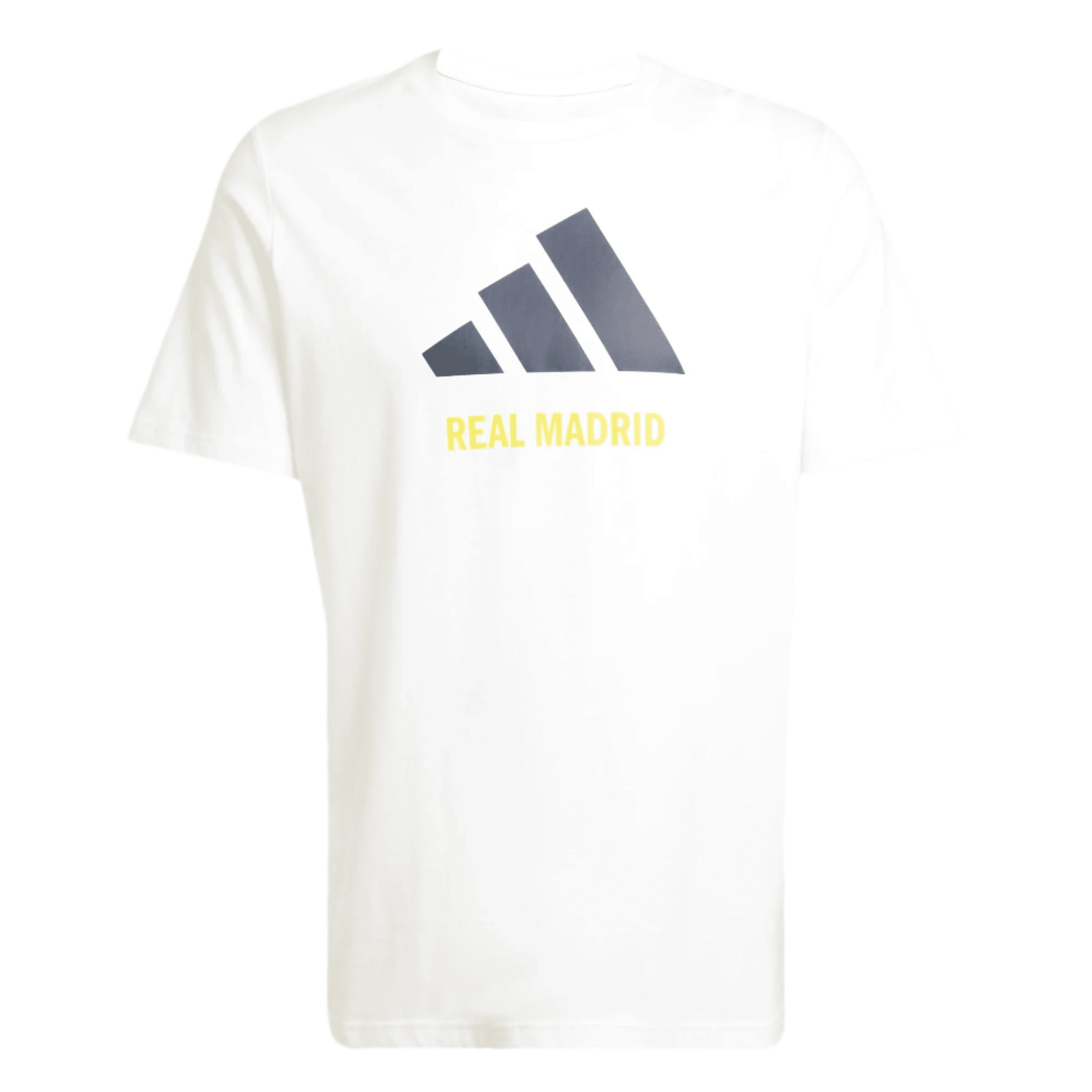 adidas Real Madrid Letter Logo T-Shirt (White) | SoccerWearhouse