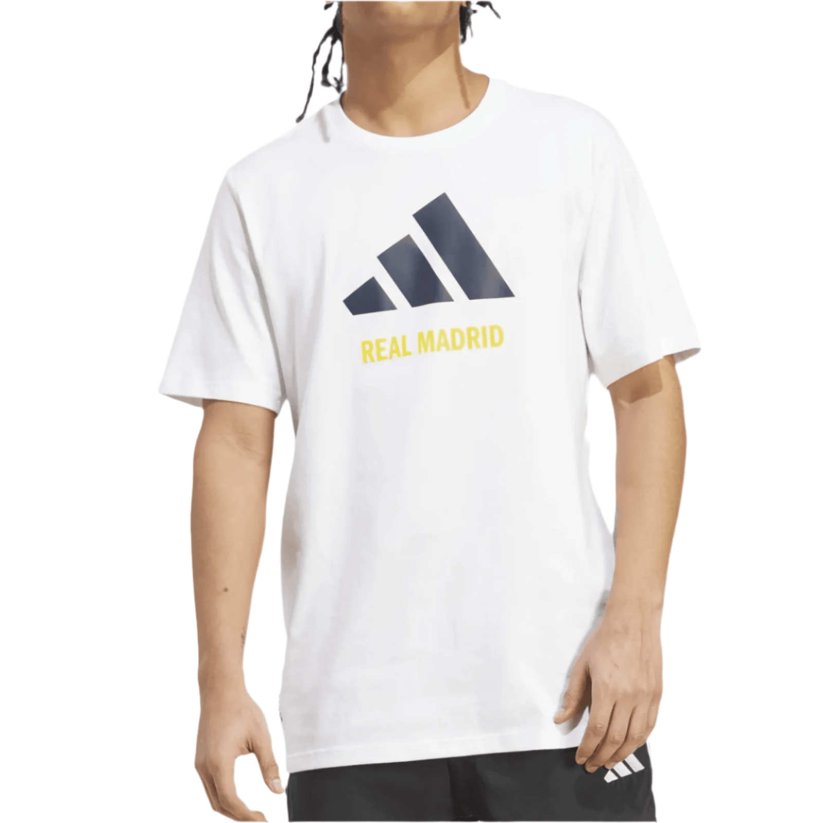 adidas Real Madrid Letter Logo T-Shirt (White) | SoccerWearhouse