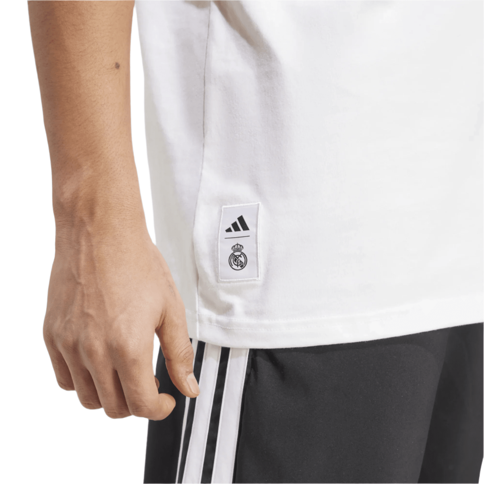 adidas Real Madrid Letter Logo T-Shirt (White) | SoccerWearhouse