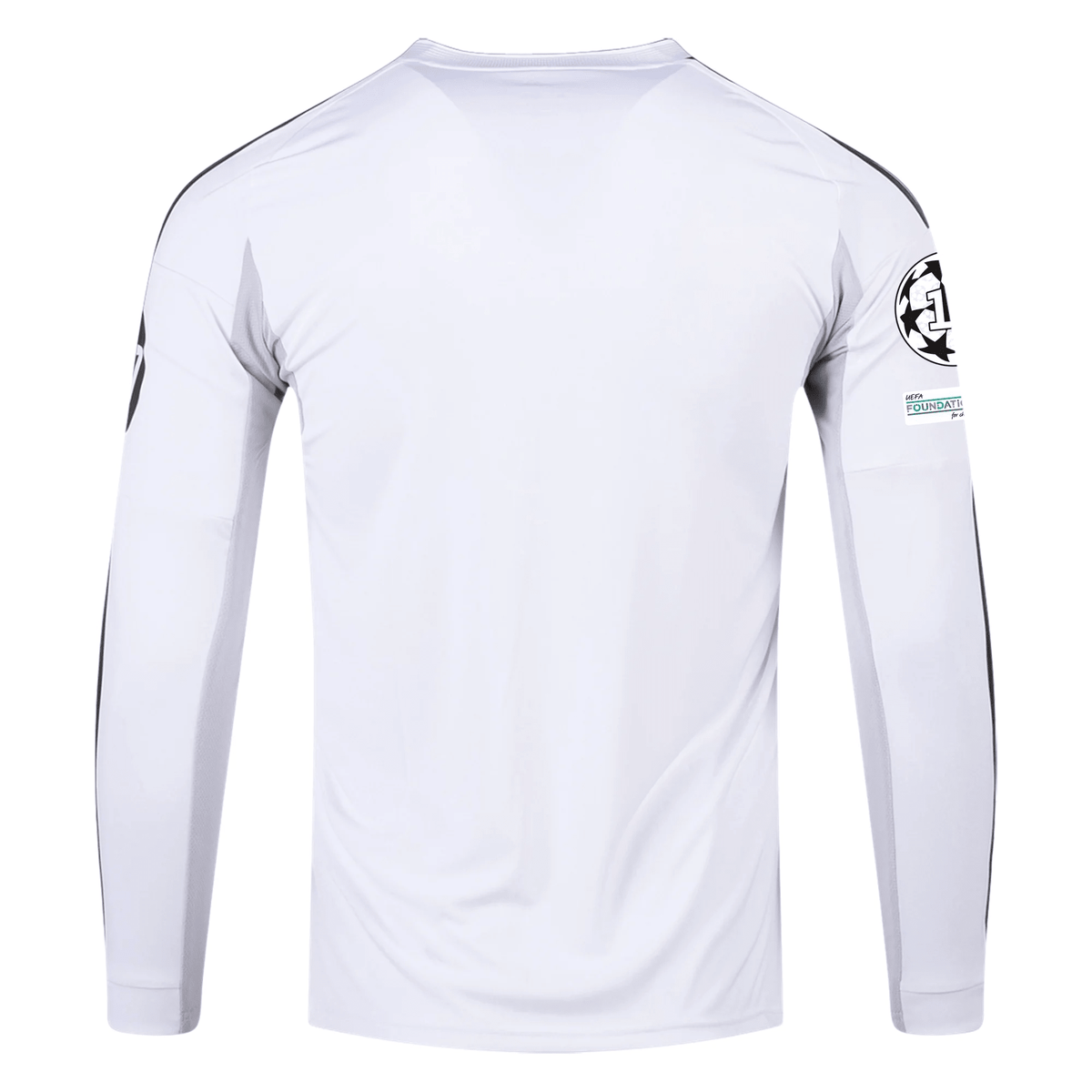 adidas Real Madrid Long Sleeve Home Jersey w/ Intercontinental + Champions League Patches 25/26 (White) | SoccerWearhouse