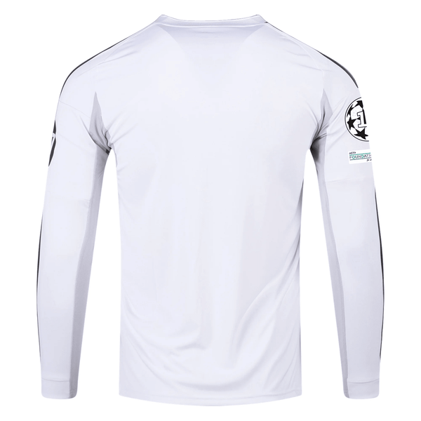adidas Real Madrid Long Sleeve Home Jersey w/ Champions League Patches adidas Real Madrid Long Sleeve Home Jersey w/ Champions League Patches