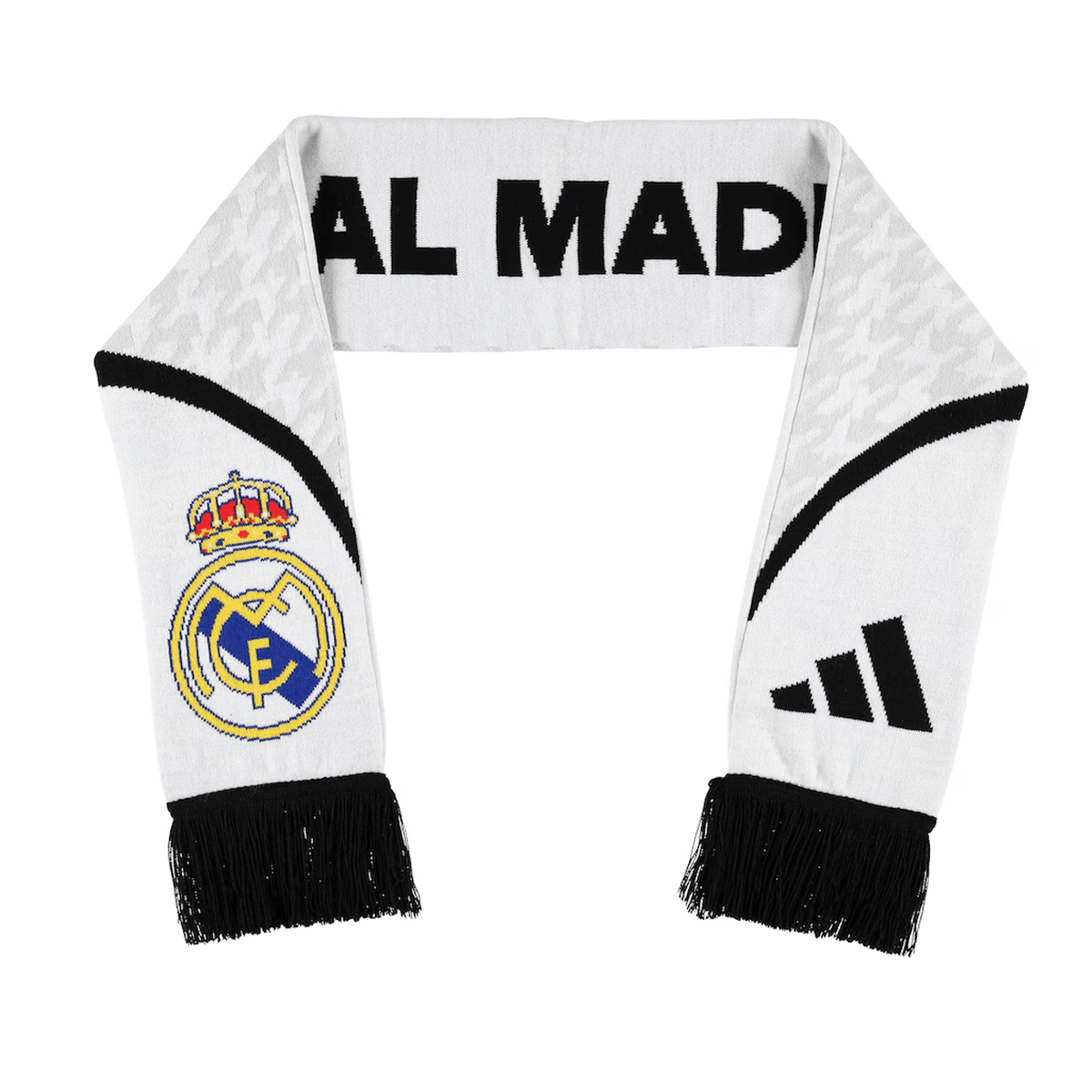 adidas Real Madrid Scarf 24/25 (White/Black) | SoccerWearhouse