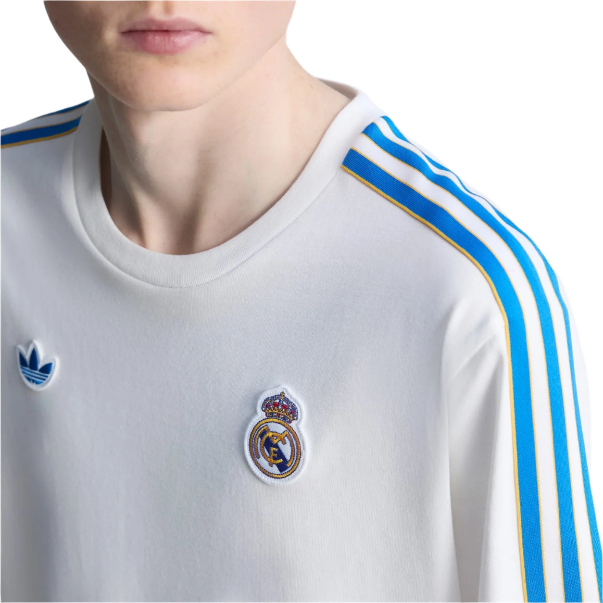 adidas Real Madrid Mサイズ シャツ adidas Real Madrid Terrace Icon T-Shirt (White/Blue)