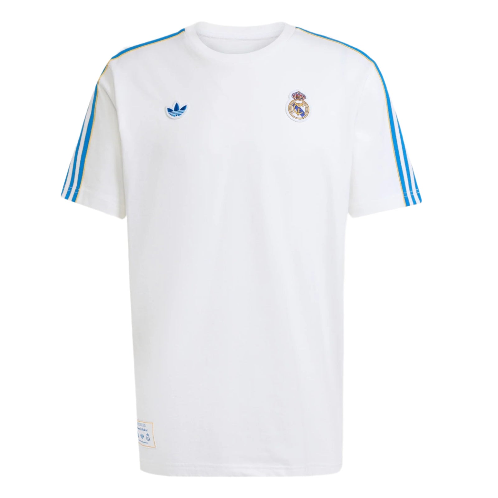adidas Real Madrid Terrace Icon T-Shirt (White/Blue) | SoccerWearhouse