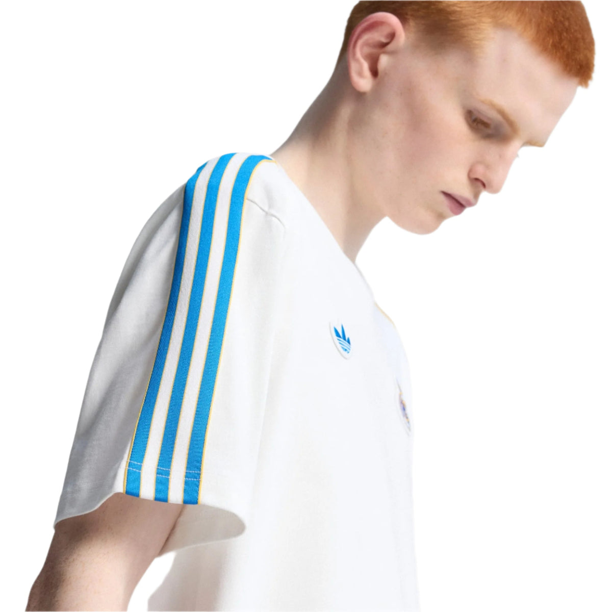 adidas Real Madrid Terrace Icon T-Shirt (White/Blue) | SoccerWearhouse