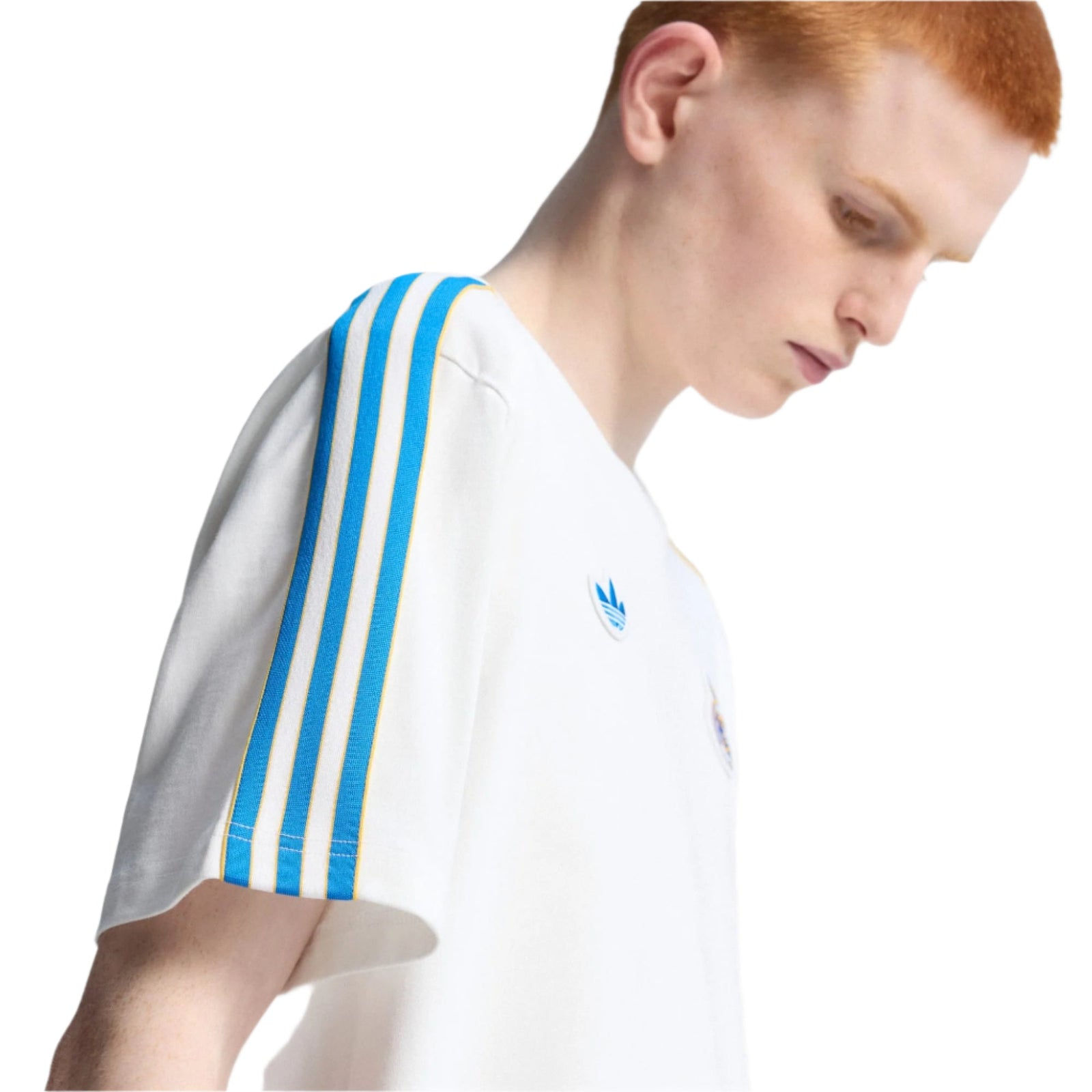 adidas Real Madrid Terrace Icon T-Shirt (White/Blue) | SoccerWearhouse