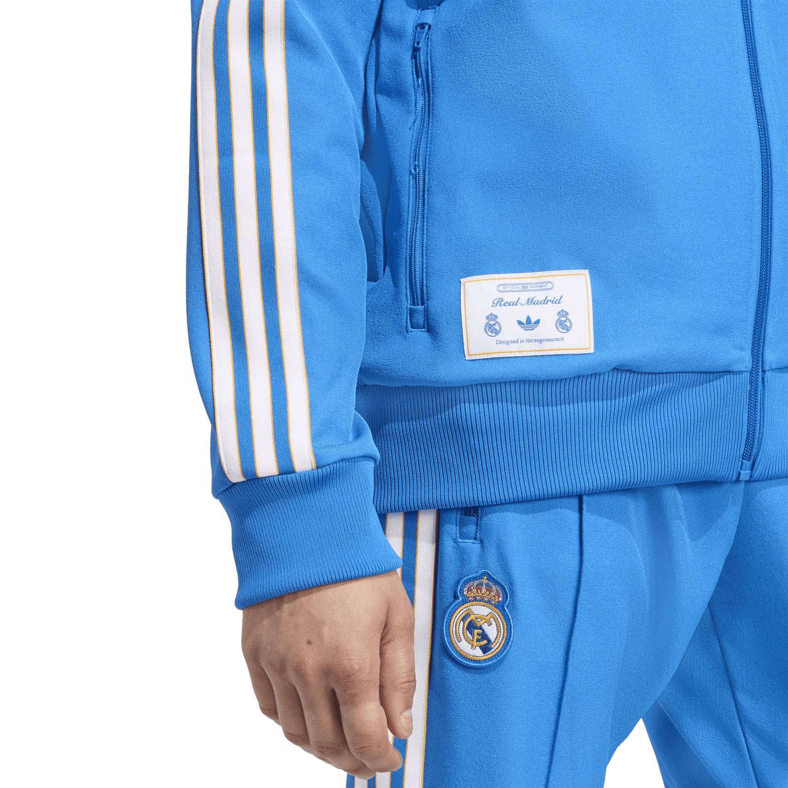 adidas Real Madrid Terrance Icon Track Top Jacket 25/26 (Blue/White) | SoccerWearhouse