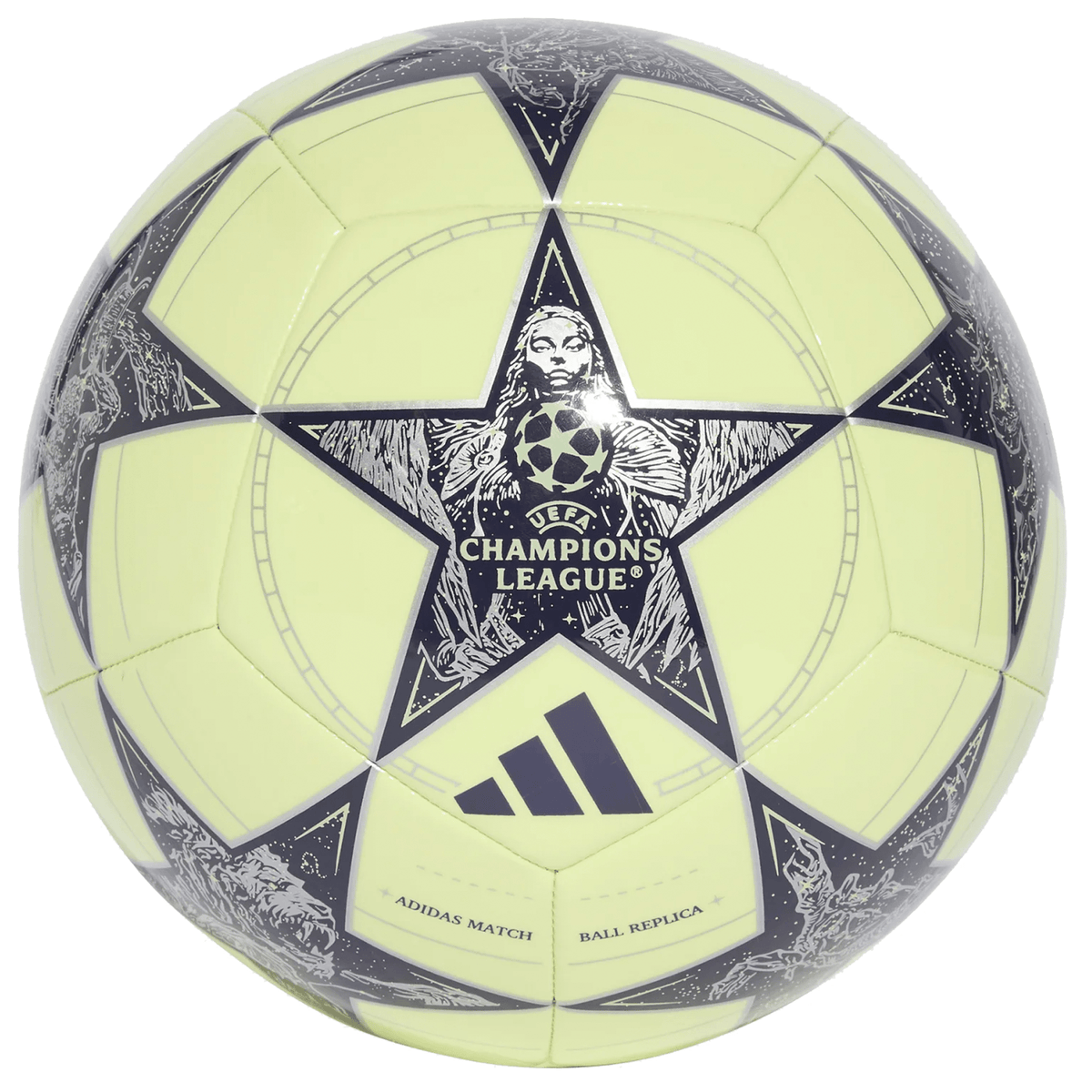 Adidas Real Madrid UCL Club Ball 25/26 (Lime/Silver Metallic) | SoccerWearhouse