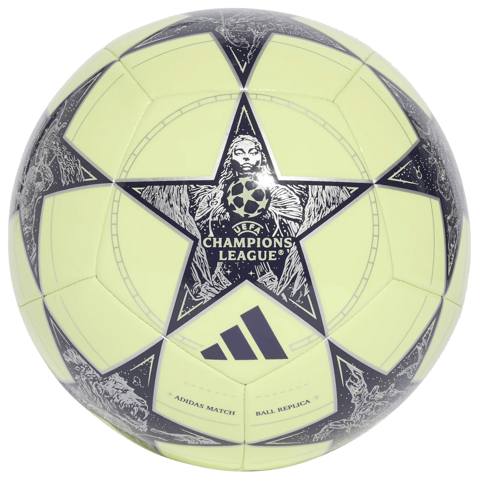 Adidas Real Madrid UCL Club Ball 25/26 (Lime/Silver Metallic) | SoccerWearhouse