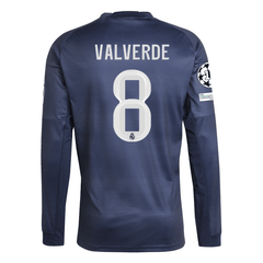 レアル・マドリード VALVERDE 15 長袖ジャージ adidas Real Madrid Valverde Long Sleeve Away Jersey w/ Champions Leagu