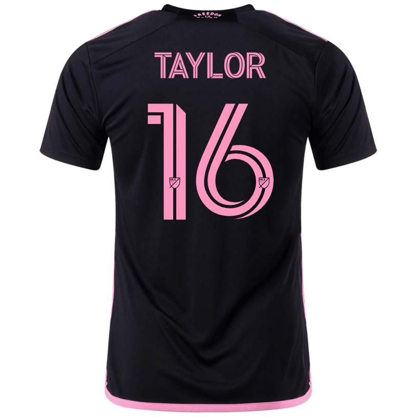adidas Robert Taylor Inter Miami Away Jersey 23/24 (Black/True Pink) | SoccerWearhouse
