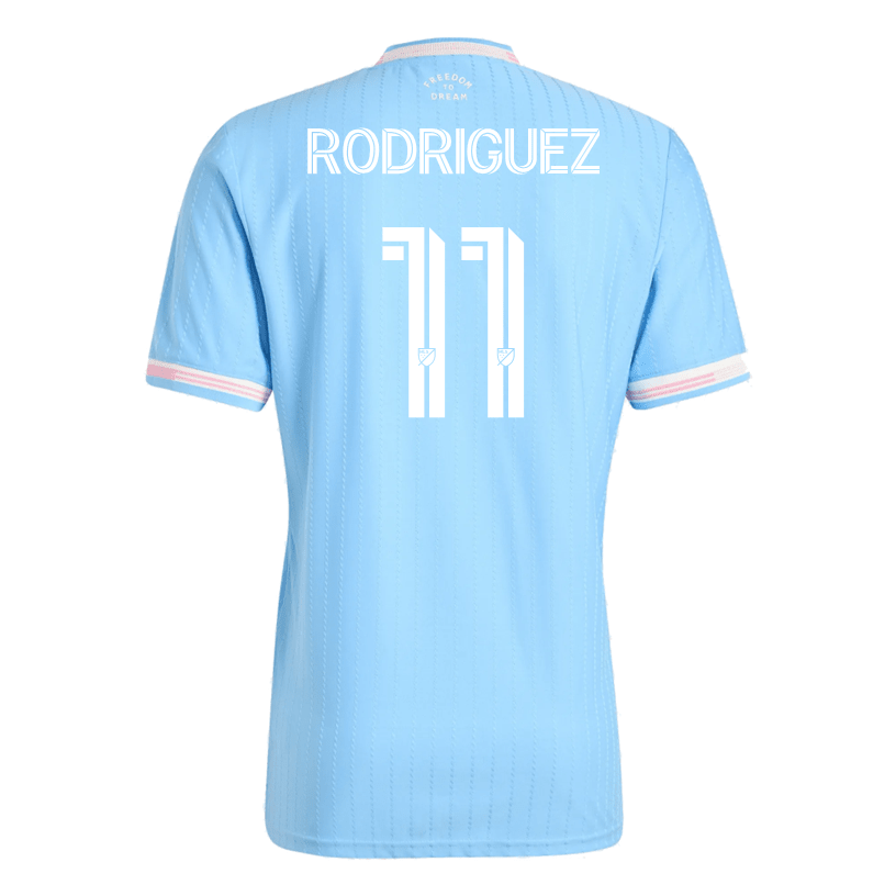 adidas Rodriguez Inter Miami Authentic Third Jersey 25/26 (Blue/Pink) | SoccerWearhouse