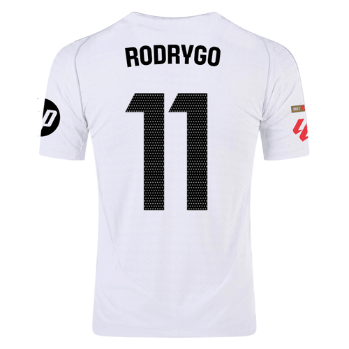 adidas Rodrygo Real Madrid Authentic Home Jersey w/ La Liga Patches 24/25 (White/Black) - XL