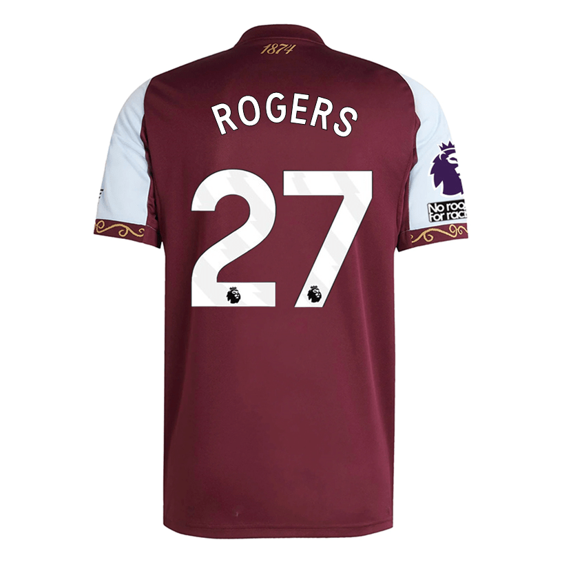 ロジャーズ アストンヴィラ ユニフォーム 25-26 L adidas Rogers Men's Aston Villa Home Jersey 25/26 w/ NRFR + EPL Patche