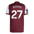 adidas Rogers Men's Aston Villa Home Jersey 25/26 w/ NRFR + EPL Patches (Maroon/Blue)