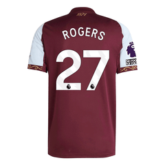 adidas Rogers Men's Aston Villa Home Jersey 25/26 w/ NRFR + EPL Patche