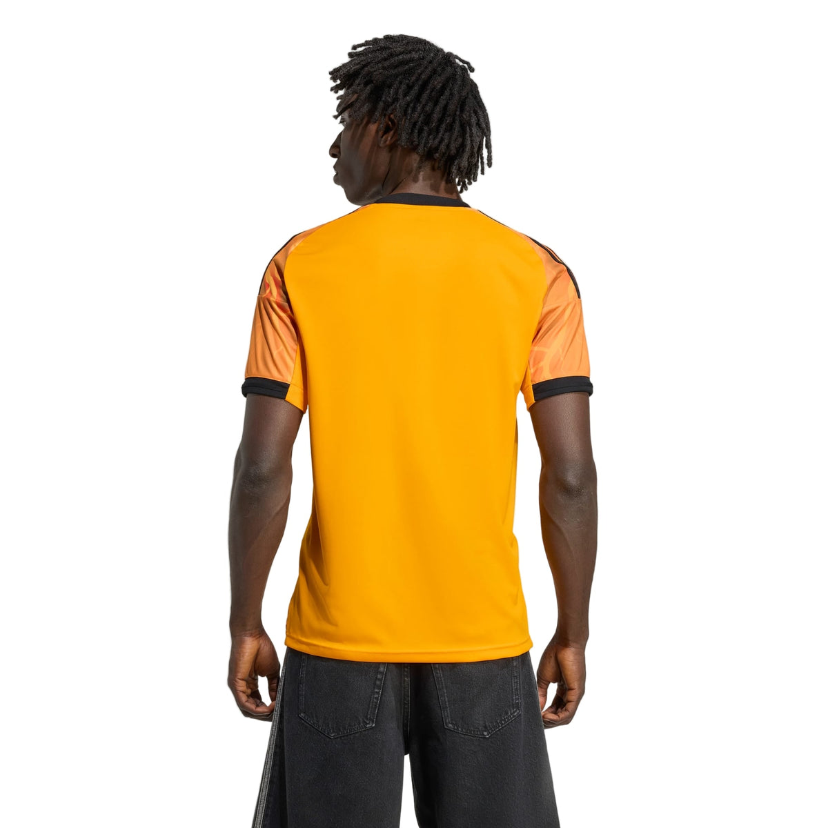adidas Roma Artem Dovbyk Away Jersey w/ Europa League Patches 25/26 (Orange/Black) | SoccerWearhouse