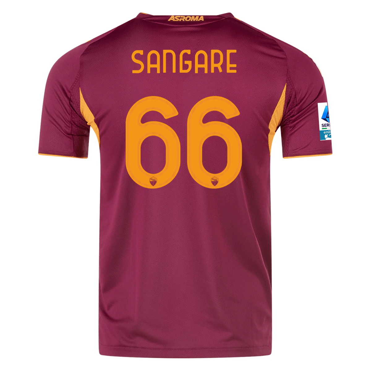 adidas Roma Authentic Buba Sangaré Home Jersey w/ Serie A Patch 25/26 (Burgundy) | SoccerWearhouse
