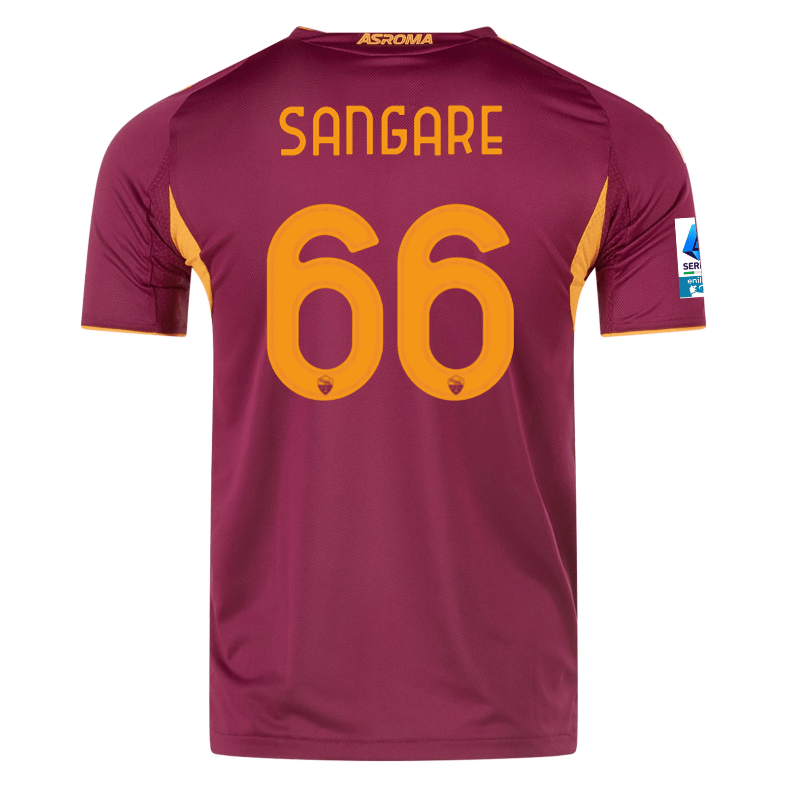adidas Roma Authentic Buba Sangaré Home Jersey w/ Serie A Patch 25/26 (Burgundy) | SoccerWearhouse