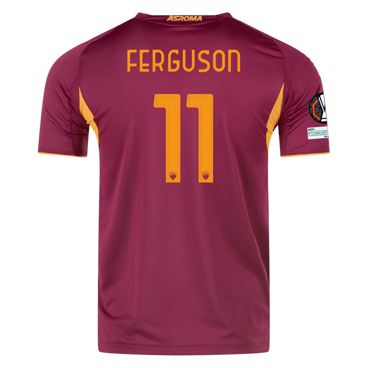 adidas Roma Authentic Evan Ferguson Home Jersey w/ Europa League Patches 25/26 (Burgundy) | SoccerWearhouse
