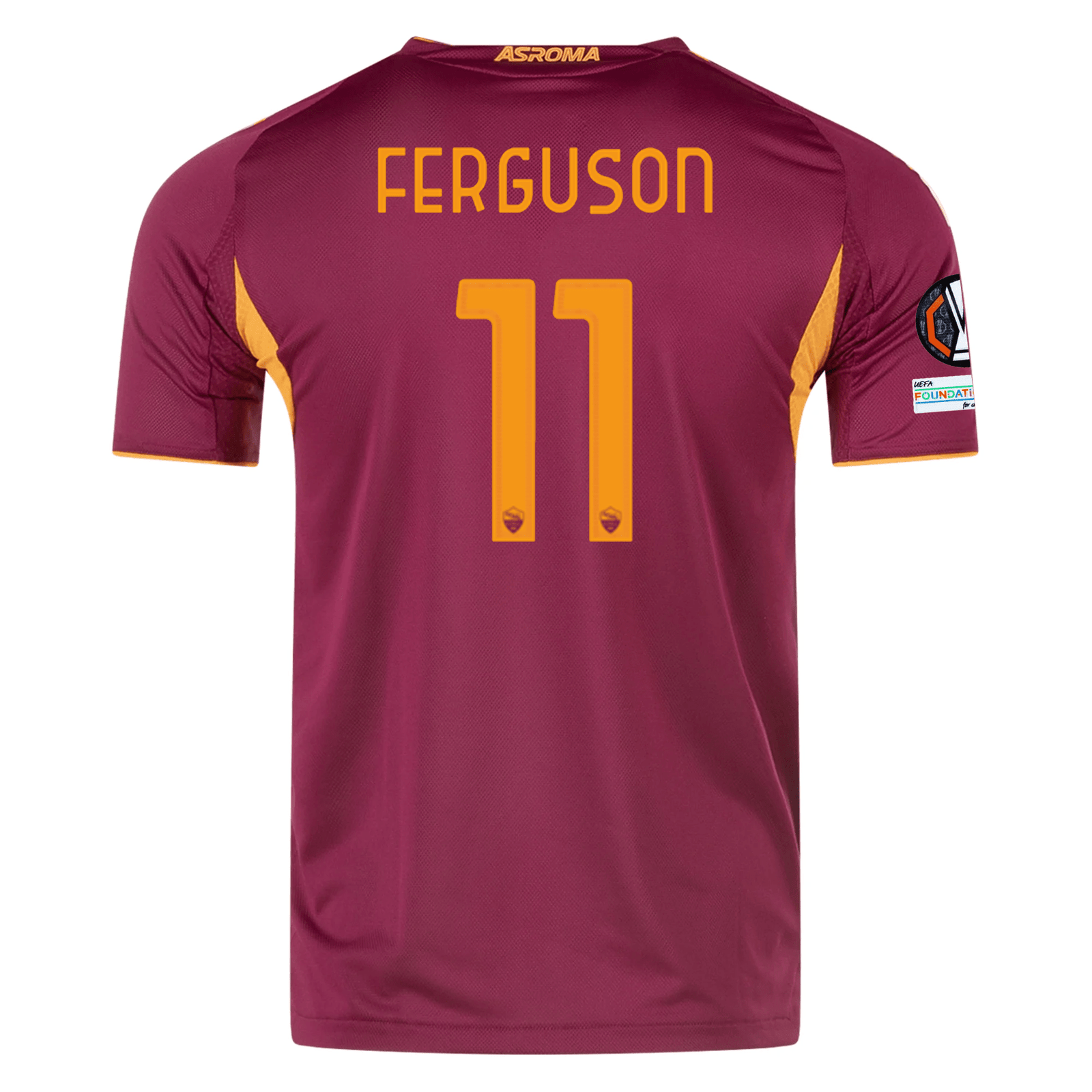 adidas Roma Authentic Evan Ferguson Home Jersey w/ Europa League Patches 25/26 (Burgundy) | SoccerWearhouse