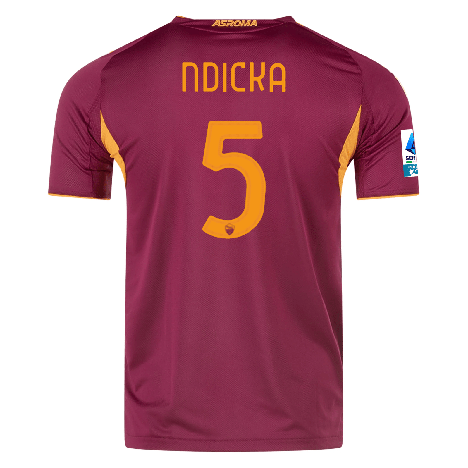 adidas Roma Authentic Evan Ndicka Home Jersey w/ Serie A Patch 25/26 (Burgundy) | SoccerWearhouse