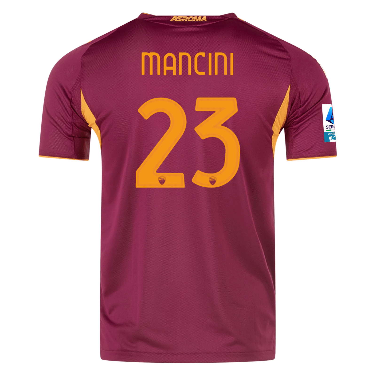 adidas Roma Authentic Gianluca Mancini Home Jersey w/ Serie A Patch 25/26 (Burgundy) | SoccerWearhouse