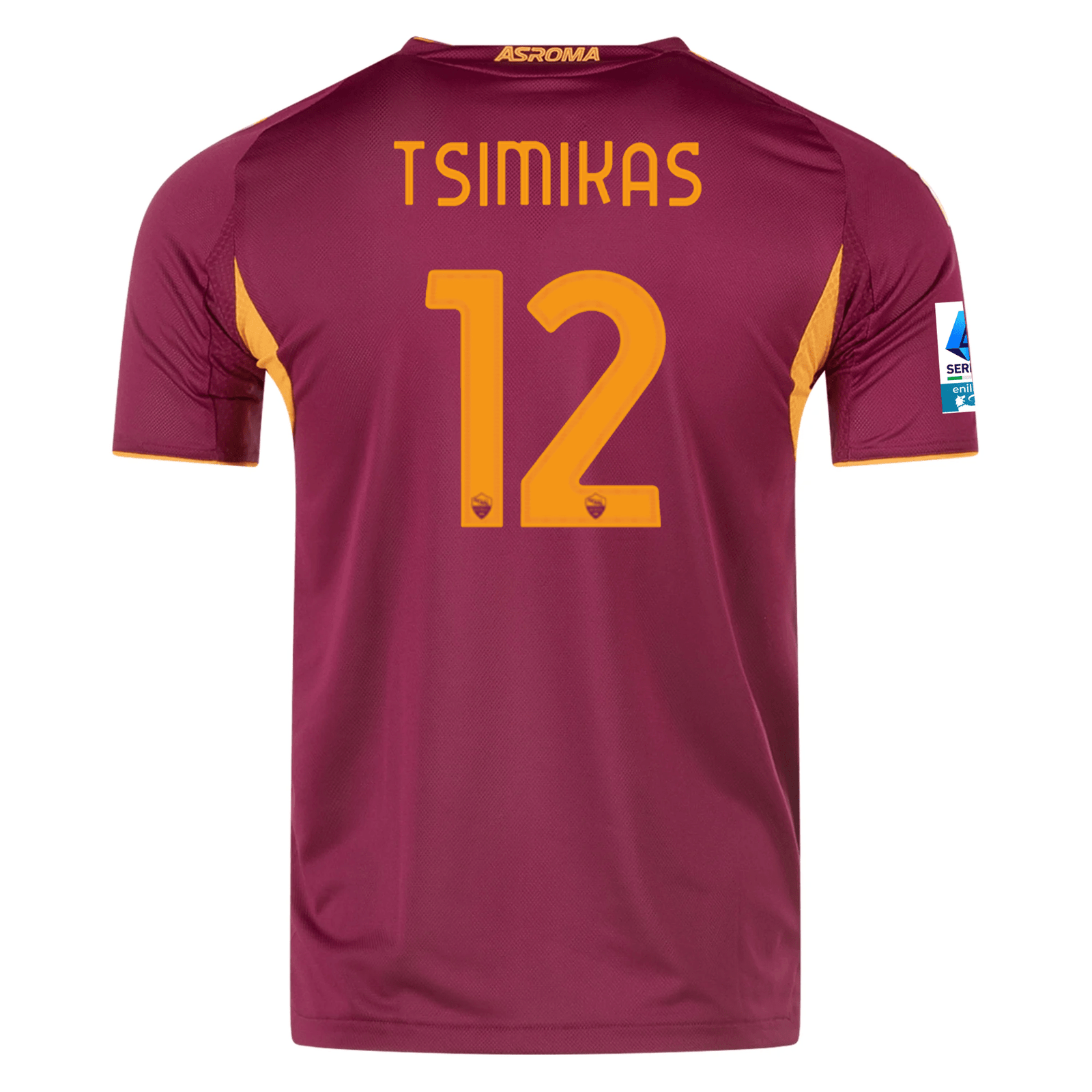 adidas Roma Authentic Konstantinos Tsimikas Home Jersey w/ Serie A Patch 25/26 (Burgundy) | SoccerWearhouse