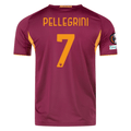 adidas Roma Authentic Lorenzo Pellegrini Home Jersey w/ Europa League Patches 25/26 (Burgundy)