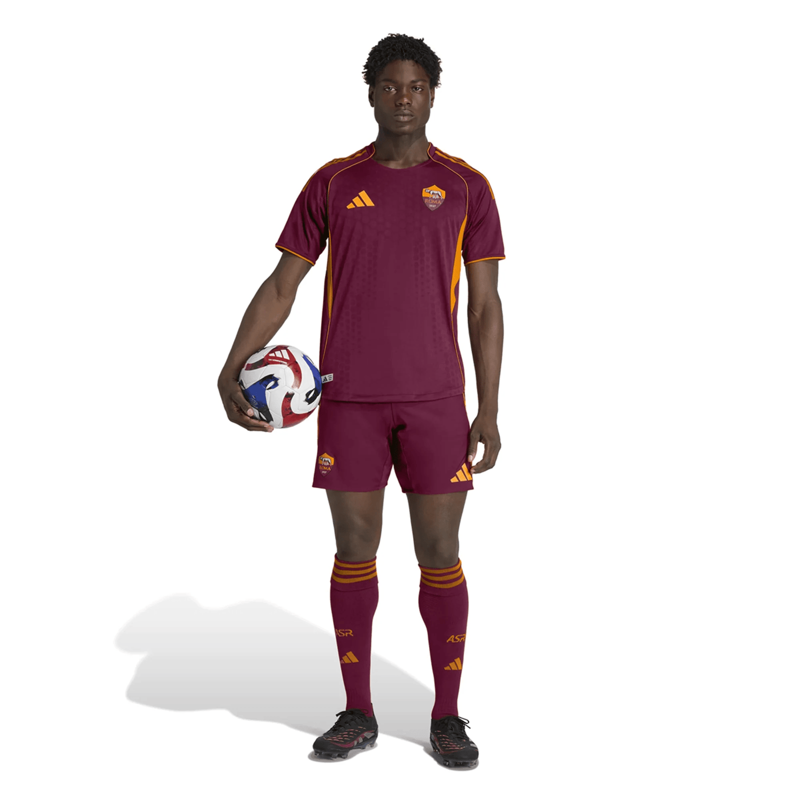 adidas Roma Authentic Matías Soulé Home Jersey w/ Europa League Patches 25/26 (Burgundy) | SoccerWearhouse