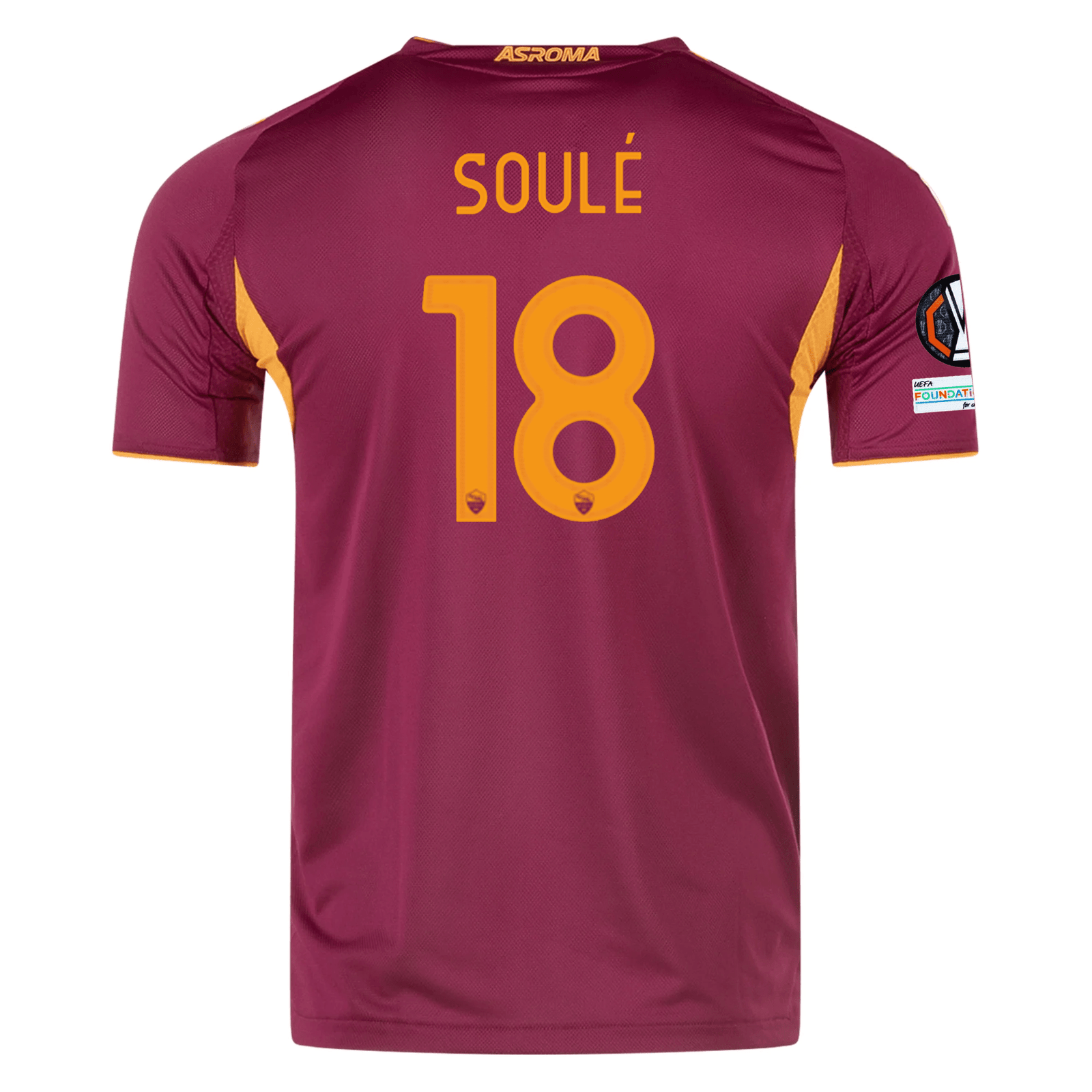 adidas Roma Authentic Matías Soulé Home Jersey w/ Europa League Patches 25/26 (Burgundy) | SoccerWearhouse