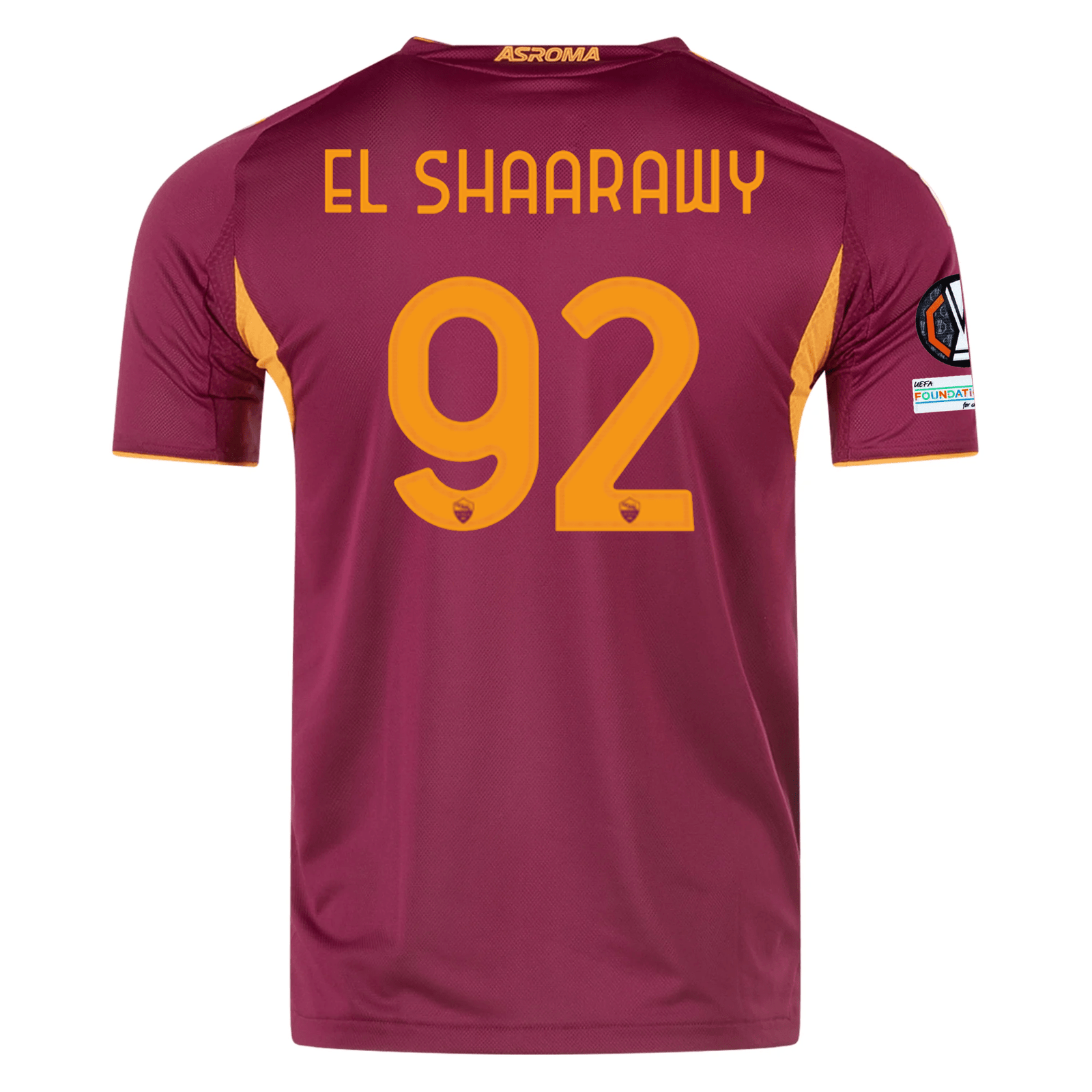 adidas Roma Authentic Stephan El Shaarawy Home Jersey w/ Europa League Patches 25/26 (Burgundy) | SoccerWearhouse