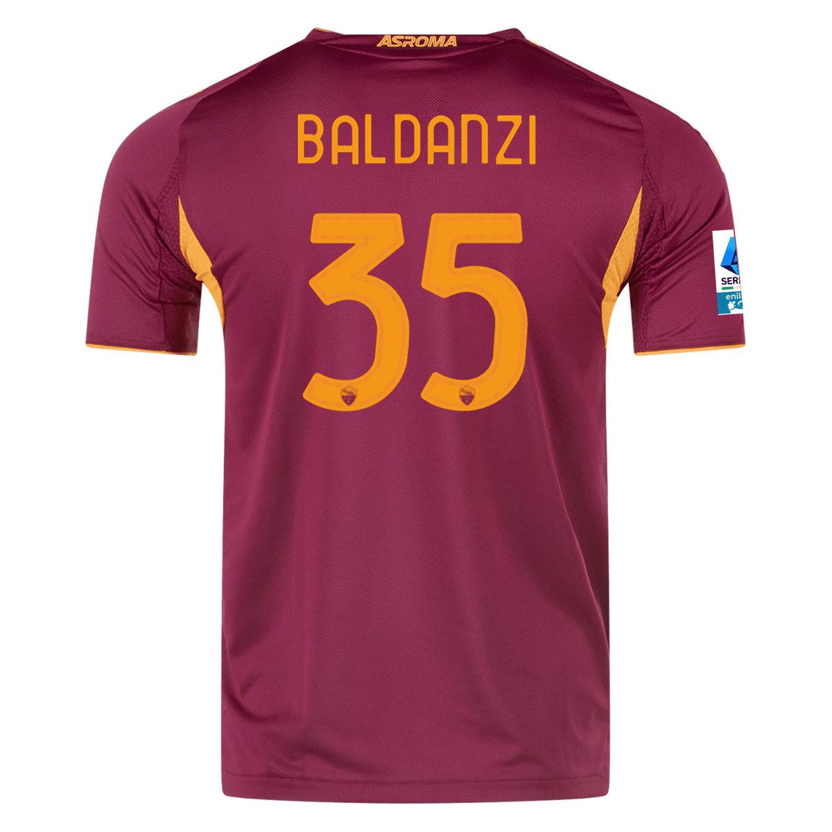 adidas Roma Authentic Tommaso Baldanzi Home Jersey w/ Serie A Patch 25/26 (Burgundy) | SoccerWearhouse