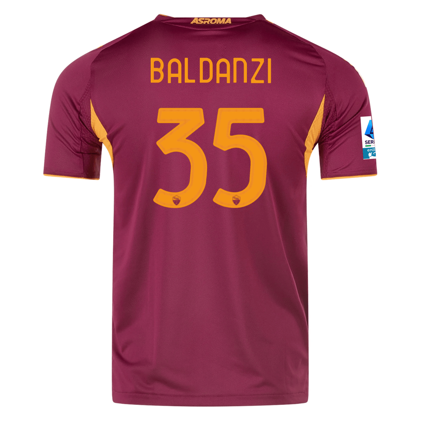 adidas Roma Authentic Tommaso Baldanzi Home Jersey w/ Serie A Patch 25/26 (Burgundy) | SoccerWearhouse