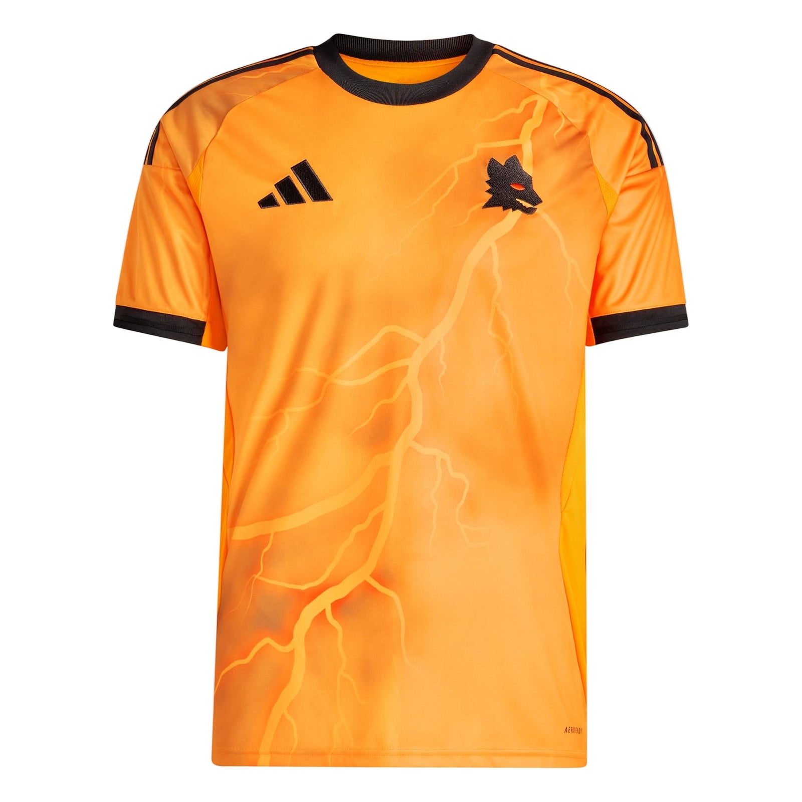 adidas Roma Away Jersey 25/26 (Orange/Black) | SoccerWearhouse