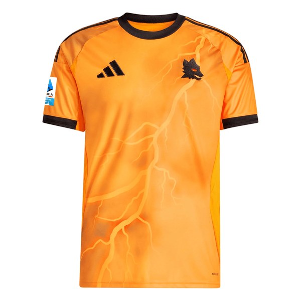 adidas Roma Niccolò Pisilli Away Jersey w/ Serie A Patch 25/26 (Orange