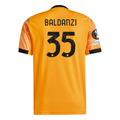 adidas Roma Tommaso Baldanzi Away Jersey w/ Europa League Patches 25/26 (Orange/Black)