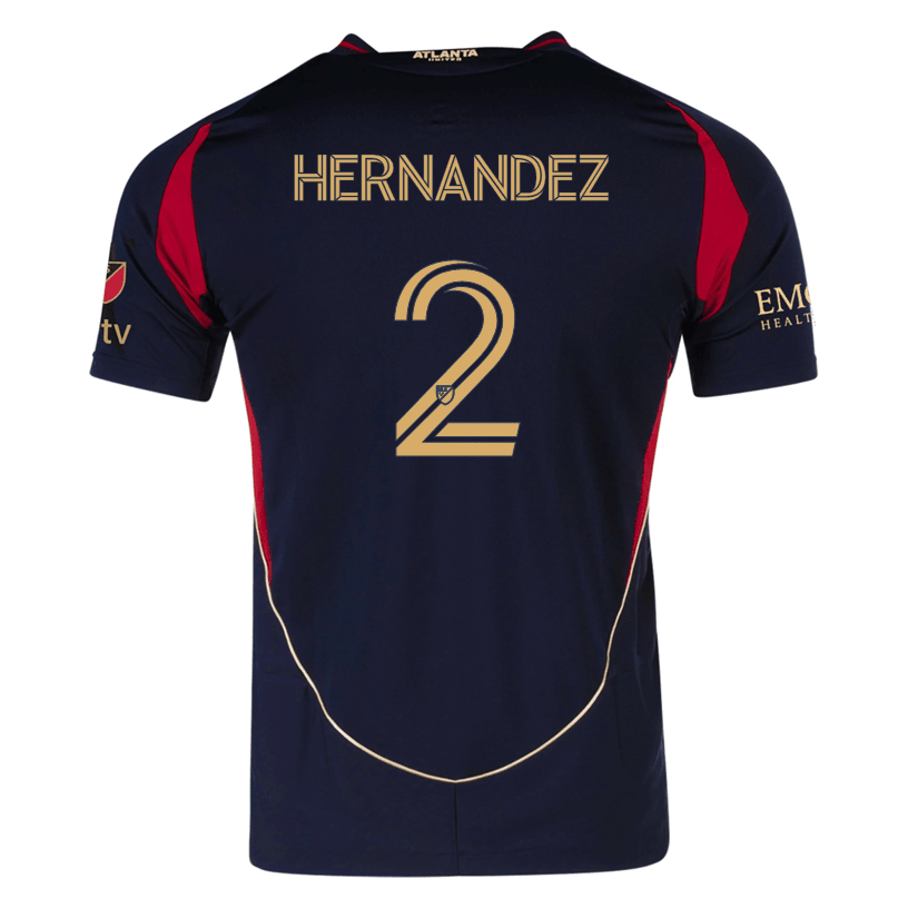 adidas Ronald Hernández Atlanta United Authentic Home Jersey w/ MLS Patches 25/26 (Red/Black) | SoccerWearhouse