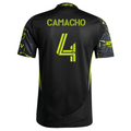 adidas Rudy Camacho Columbus Crew Authentic Away Jersey w/ MLS Patches 25/26 (Black/Yellow)